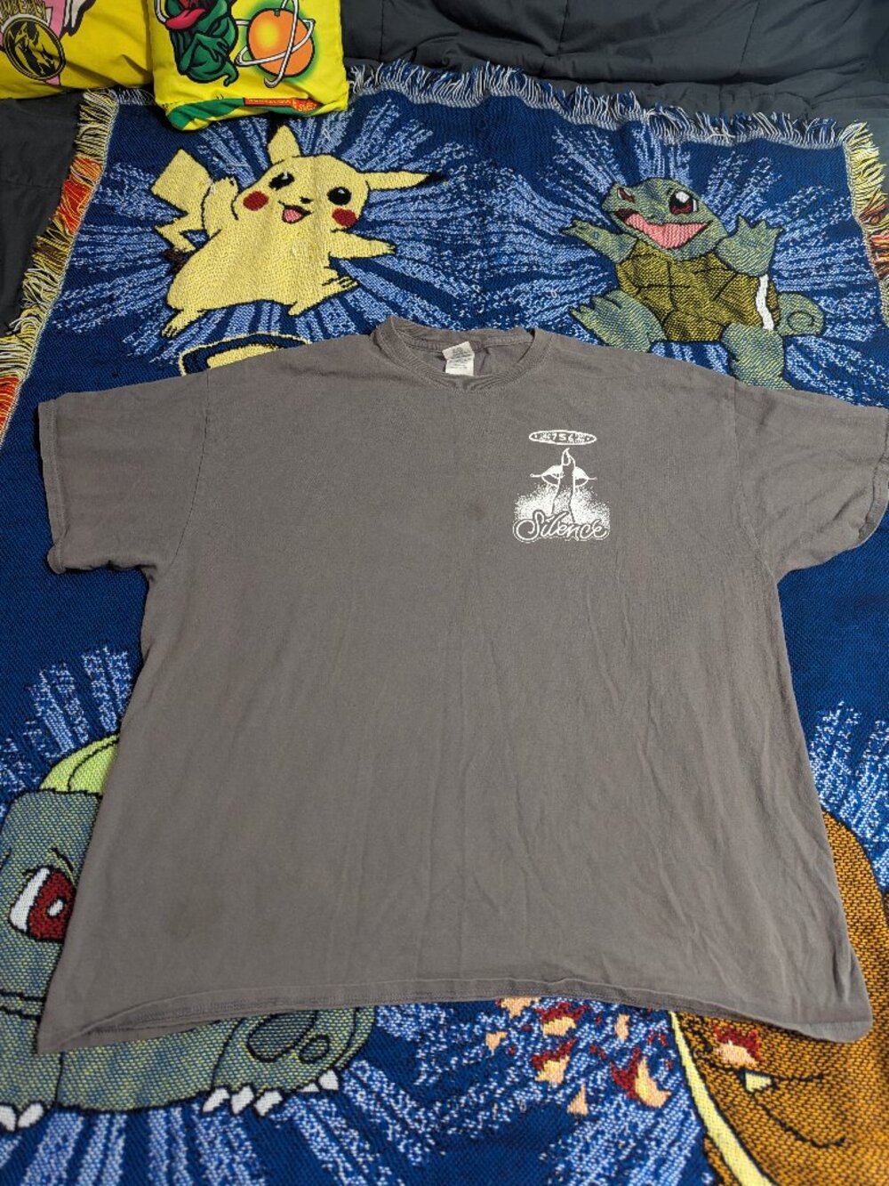 156 Silence Pittsburgh Emocore Gray T-Shirt.  Some wear, size 2XL.